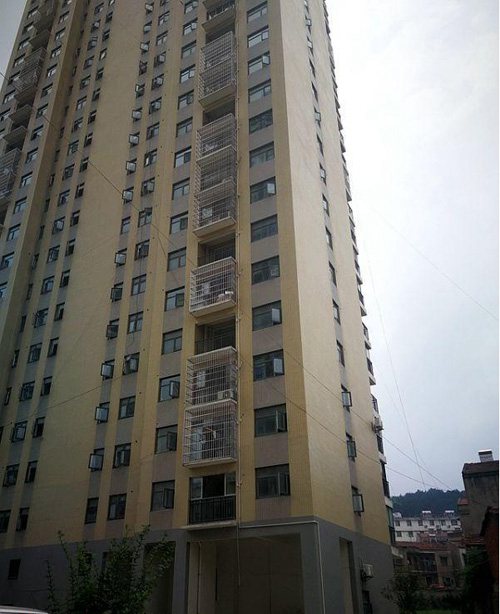 小區(qū)空中遍及的電線